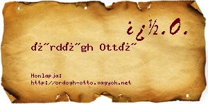 Ördögh Ottó névjegykártya